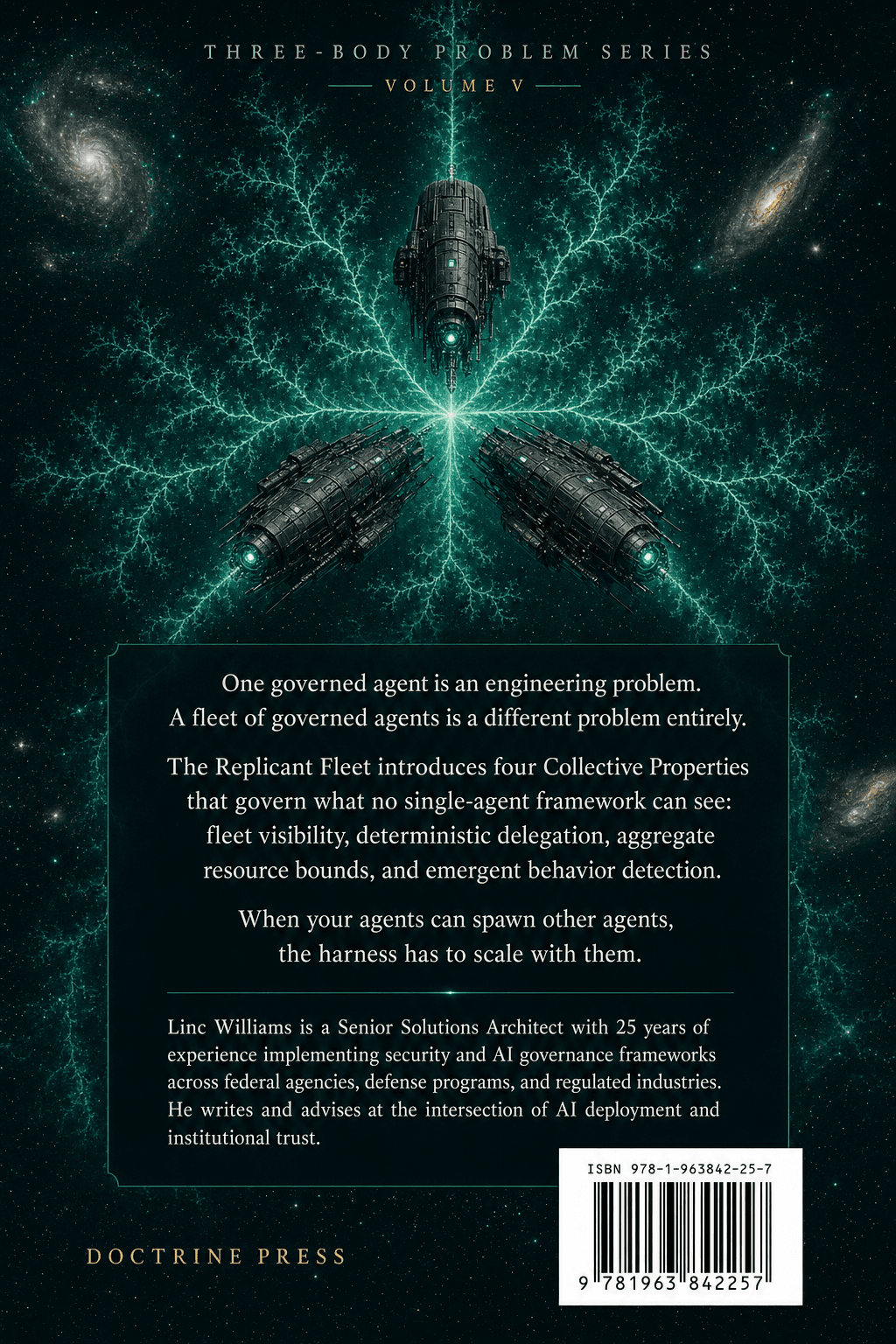 Back cover of The Replicant Fleet